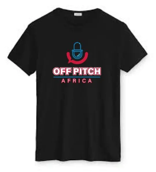 Off Pitch Africa t-shirt, black, front logo