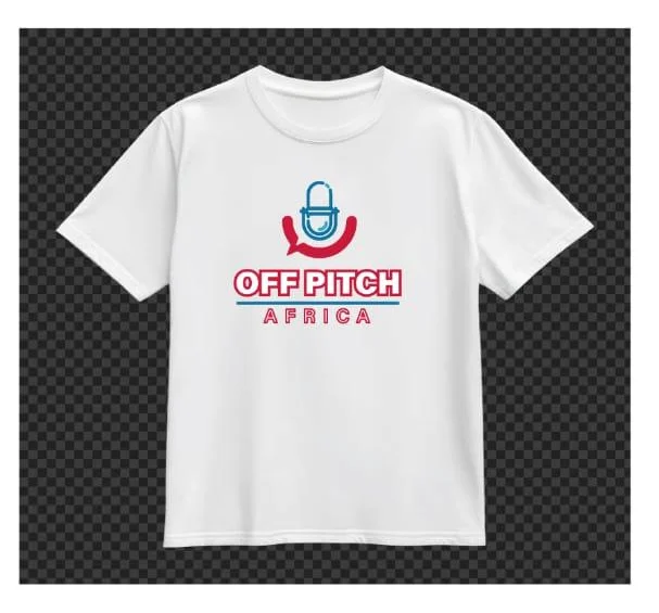 Off Pitch Africa t-shirt, white, front logo